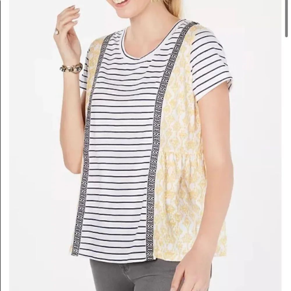 Style & Co Printed Short-Sleeve Top size XXL